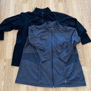 2 Women’s Active zip up jackets size 4X